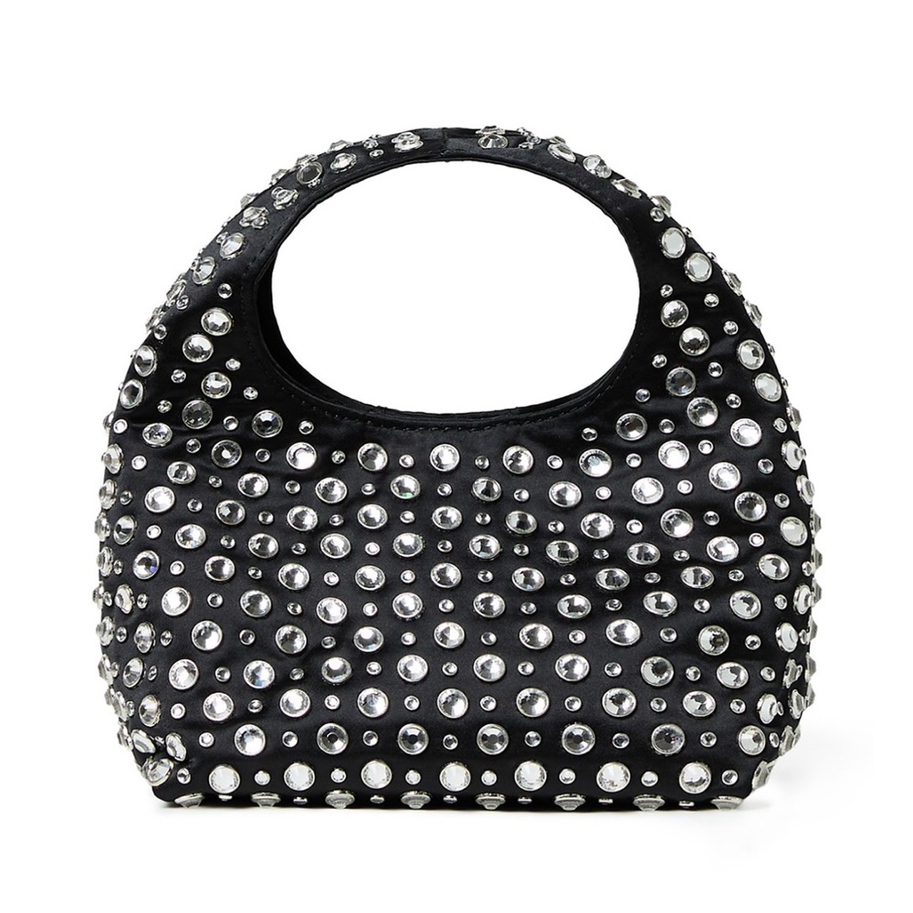 LOEFFLER RANDALL  Kenzie Small Rhinestone Embellished Bucket Clutch